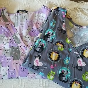 Womens plus scrub tops